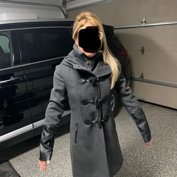 BCBG MAXAZARIA wool with leather , XS, like New - Picture 4 of 9